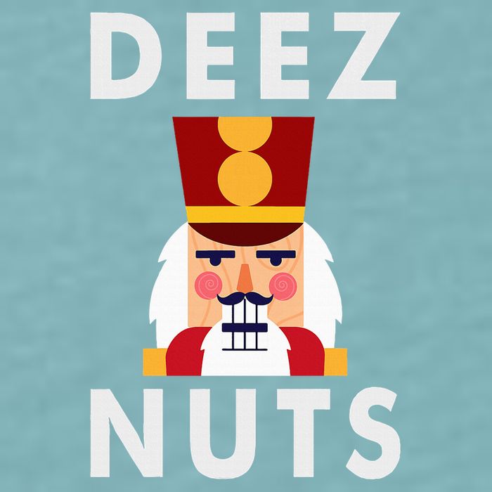 Deez Nuts Funny Christmas Nutcracker Sueded Cloud Jersey T-Shirt