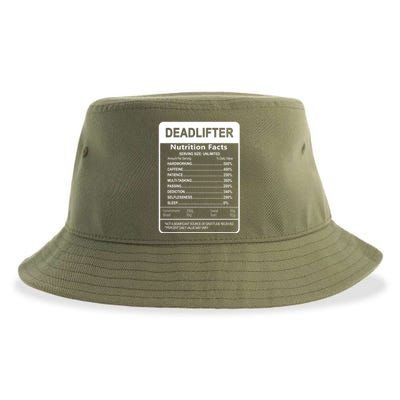 Deadlifter Nutrition Facts Graphic Sarcastic Great Gift Sustainable Bucket Hat