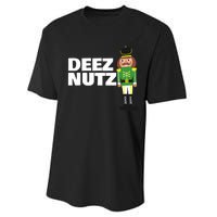 Deez Nuts Funny Christmas Nutcracker Deez Nuts Performance Sprint T-Shirt