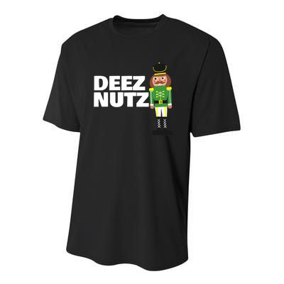 Deez Nuts Funny Christmas Nutcracker Deez Nuts Youth Performance Sprint T-Shirt