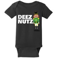 Deez Nuts Funny Christmas Nutcracker Deez Nuts Baby Bodysuit