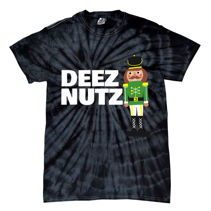 Deez Nuts Funny Christmas Nutcracker Deez Nuts Tie-Dye T-Shirt