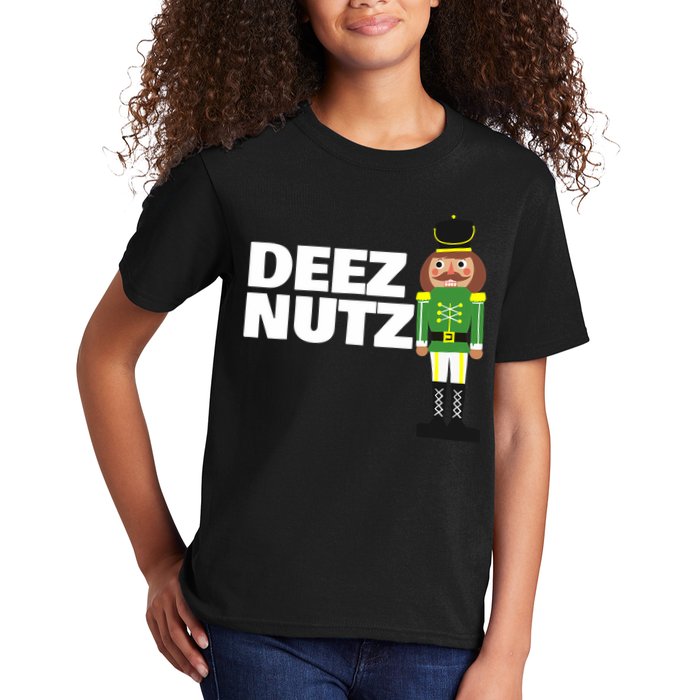 Deez Nuts Funny Christmas Nutcracker Deez Nuts Kids T-Shirt