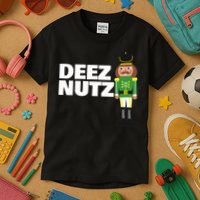 Deez Nuts Funny Christmas Nutcracker Deez Nuts Kids T-Shirt