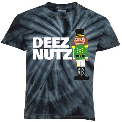 Deez Nuts Funny Christmas Nutcracker Deez Nuts Kids Tie-Dye T-Shirt