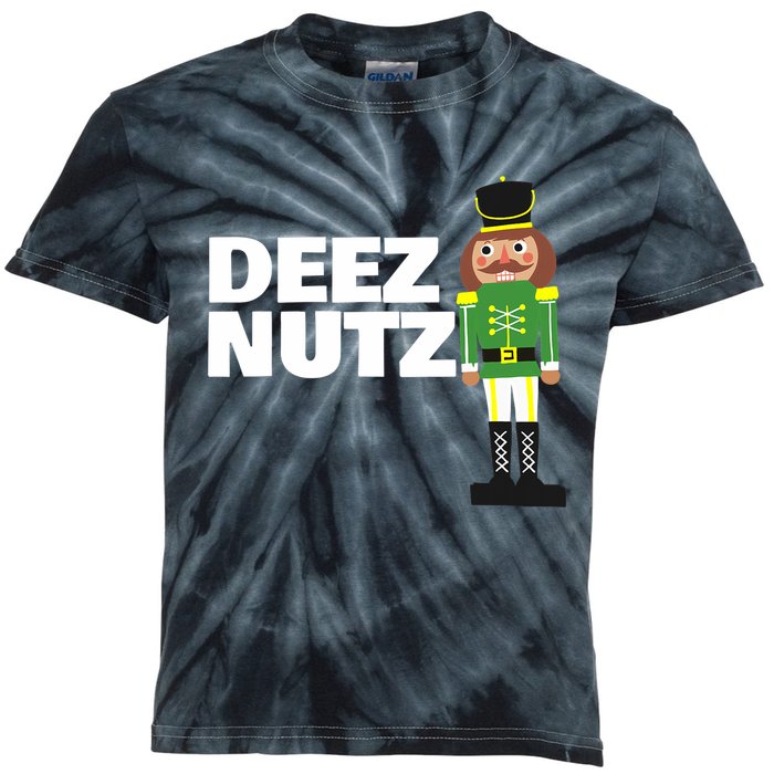 Deez Nuts Funny Christmas Nutcracker Deez Nuts Kids Tie-Dye T-Shirt