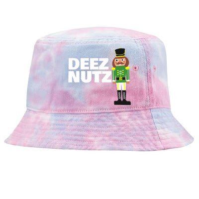 Deez Nuts Funny Christmas Nutcracker Deez Nuts Tie-Dyed Bucket Hat