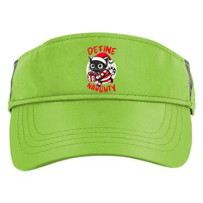 Define Naughty Funny Naughty Cat Christmas Adult Drive Performance Visor