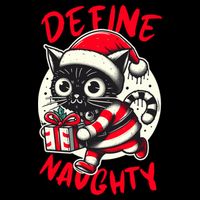 Define Naughty Funny Naughty Cat Christmas City Backpack