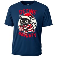 Define Naughty Funny Naughty Cat Christmas Cooling Performance Crew T-Shirt