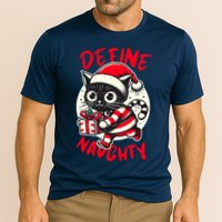 Define Naughty Funny Naughty Cat Christmas Cooling Performance Crew T-Shirt