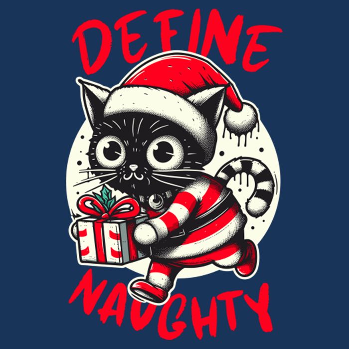 Define Naughty Funny Naughty Cat Christmas Cooling Performance Crew T-Shirt
