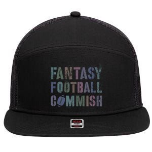 Drafting Night Fantasy Football Commish Dibs On Commissioner 7 Panel Mesh Trucker Snapback Hat