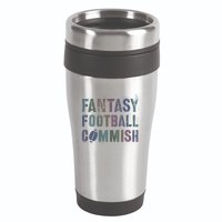 Drafting Night Fantasy Football Commish Dibs On Commissioner 16oz Travel Tumbler