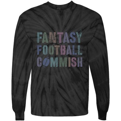 Drafting Night Fantasy Football Commish Dibs On Commissioner Tie-Dye Long Sleeve Shirt