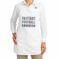 Drafting Night Fantasy Football Commish Dibs On Commissioner Full-Length Apron With Pockets