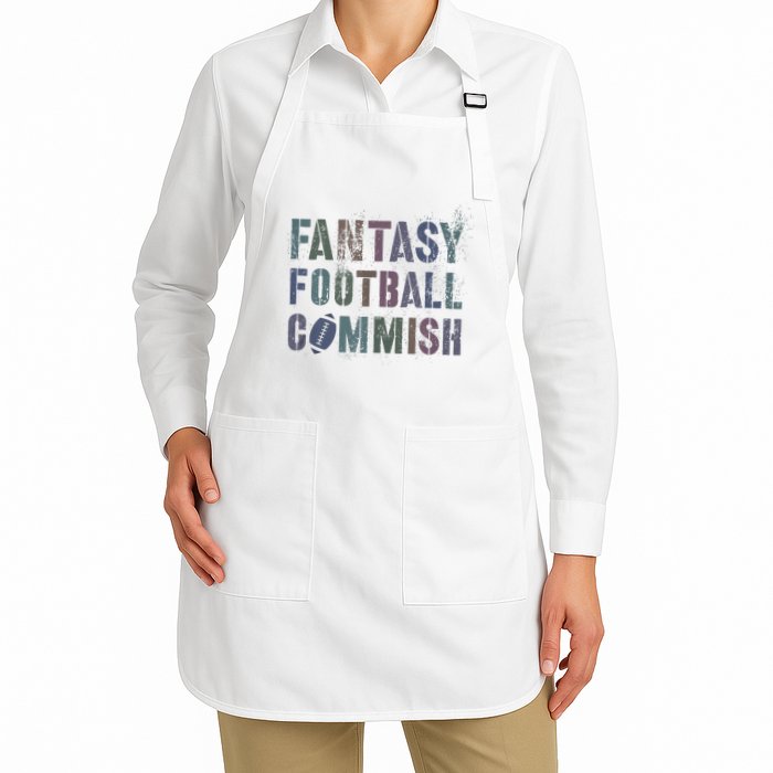 Drafting Night Fantasy Football Commish Dibs On Commissioner Full-Length Apron With Pockets
