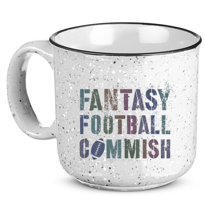 Drafting Night Fantasy Football Commish Dibs On Commissioner 15oz Campfire Ceramic Mug