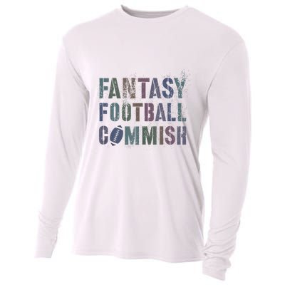 Drafting Night Fantasy Football Commish Dibs On Commissioner Cooling Performance Long Sleeve Crew
