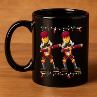 Dabbing Nutcracker Figure Christmas Nutcracker Ballet 11oz C Handle Ceramic Mug