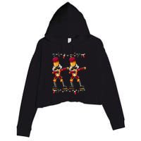 Dabbing Nutcracker Figure Christmas Nutcracker Ballet Crop Fleece Hoodie