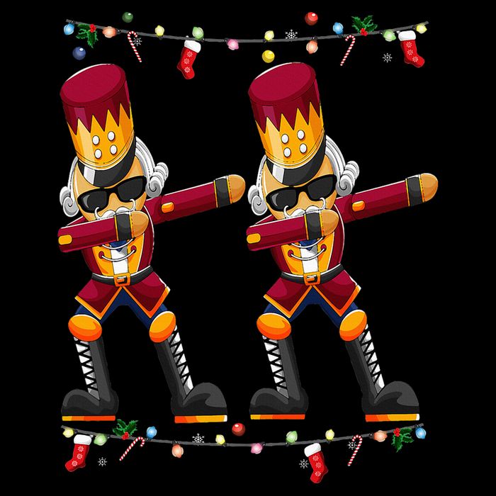 Dabbing Nutcracker Figure Christmas Nutcracker Ballet Youth Performance Sprint T-Shirt