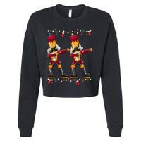 Dabbing Nutcracker Figure Christmas Nutcracker Ballet Cropped Pullover Crew