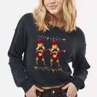 Dabbing Nutcracker Figure Christmas Nutcracker Ballet Cropped Pullover Crew