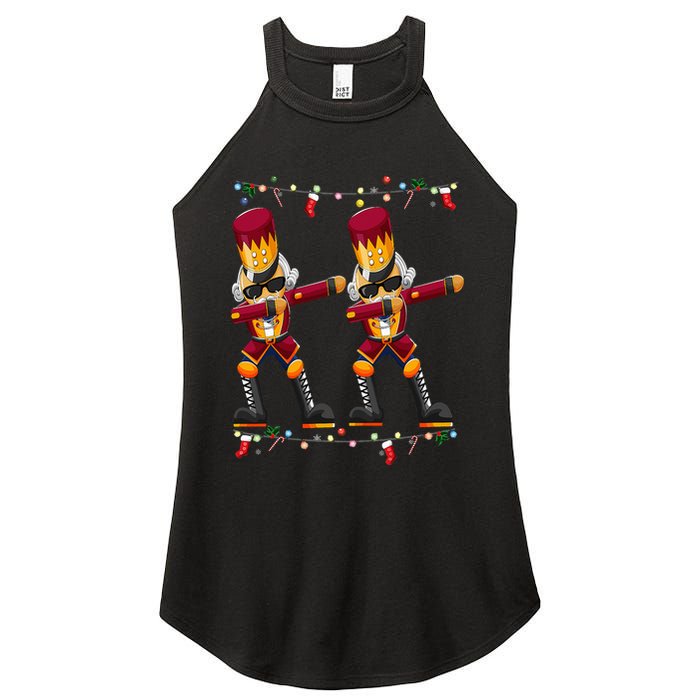 Dabbing Nutcracker Figure Christmas Nutcracker Ballet Women's Perfect Tri Rocker Tank