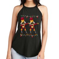 Dabbing Nutcracker Figure Christmas Nutcracker Ballet Women's Perfect Tri Rocker Tank