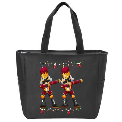 Dabbing Nutcracker Figure Christmas Nutcracker Ballet Zip Tote Bag