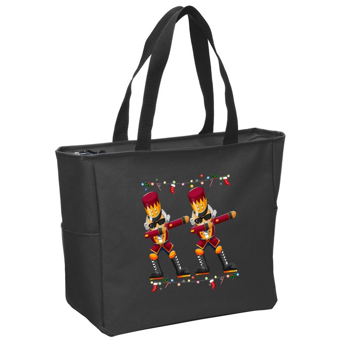 Dabbing Nutcracker Figure Christmas Nutcracker Ballet Zip Tote Bag