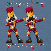 Dabbing Nutcracker Figure Christmas Nutcracker Ballet Garment-Dyed Sweatshirt