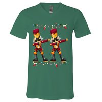 Dabbing Nutcracker Figure Christmas Nutcracker Ballet V-Neck T-Shirt