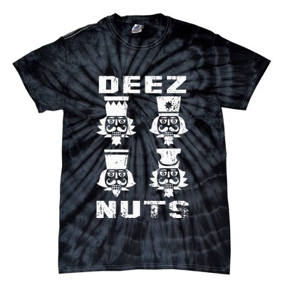 Deez Nuts Funny Christmas Nutcracker Tie-Dye T-Shirt