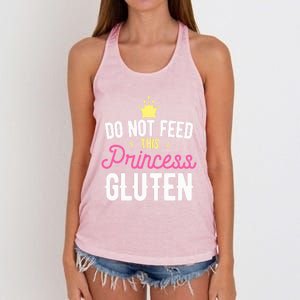 Do Not Feed This Princess Gluten Gluten Free Gift Women's Knotted Racerback Tank