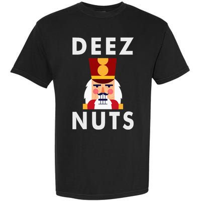 Deez Nuts Funny Christmas Nutcracker Garment-Dyed Heavyweight T-Shirt