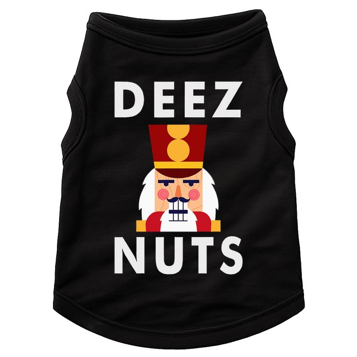 Deez Nuts Funny Christmas Nutcracker Doggie Tank