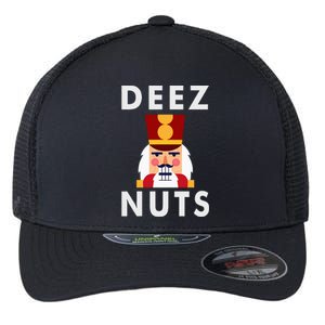 Deez Nuts Funny Christmas Nutcracker Flexfit Unipanel Trucker Cap