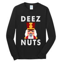 Deez Nuts Funny Christmas Nutcracker Tall Long Sleeve T-Shirt