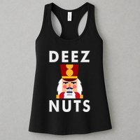 Deez Nuts Funny Christmas Nutcracker Womens Tank Top