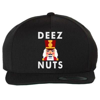 Deez Nuts Funny Christmas Nutcracker Wool Snapback Cap