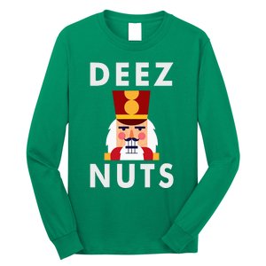 Deez Nuts Funny Christmas Nutcracker Long Sleeve Shirt