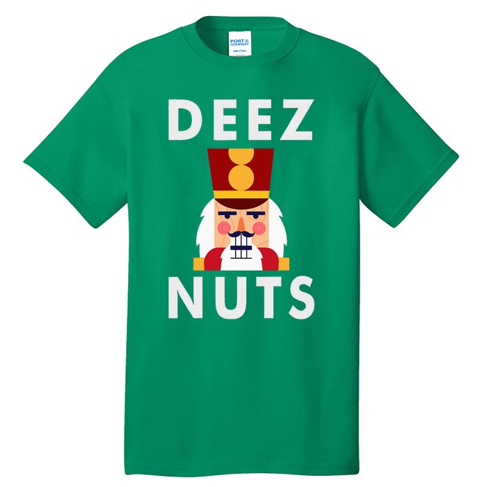 Deez Nuts Funny Christmas Nutcracker Tall T-Shirt