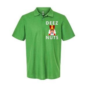 Deez Nuts Funny Christmas Nutcracker Softstyle Adult Sport Polo