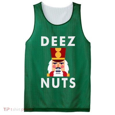 Deez Nuts Funny Christmas Nutcracker Mesh Reversible Basketball Jersey Tank
