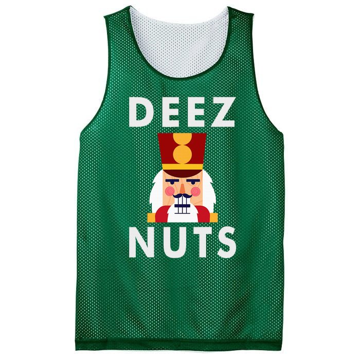 Deez Nuts Funny Christmas Nutcracker Mesh Reversible Basketball Jersey Tank