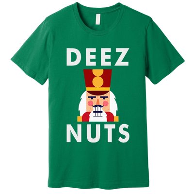Deez Nuts Funny Christmas Nutcracker Premium T-Shirt
