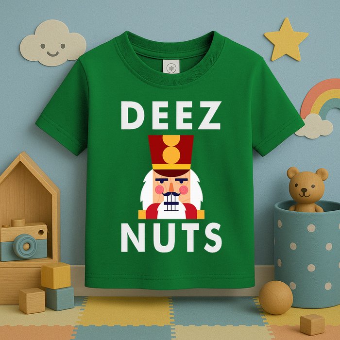 Deez Nuts Funny Christmas Nutcracker Toddler T-Shirt