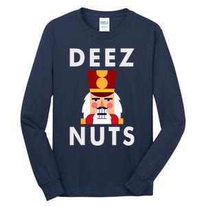 Deez Nuts Funny Christmas Nutcracker Tall Long Sleeve T-Shirt